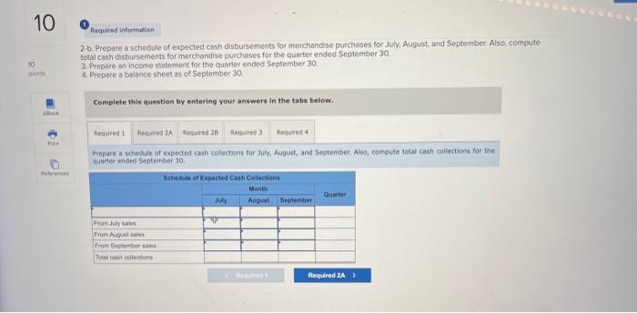  10 10 points eBook Print References ! Required information 2-b. Prepare