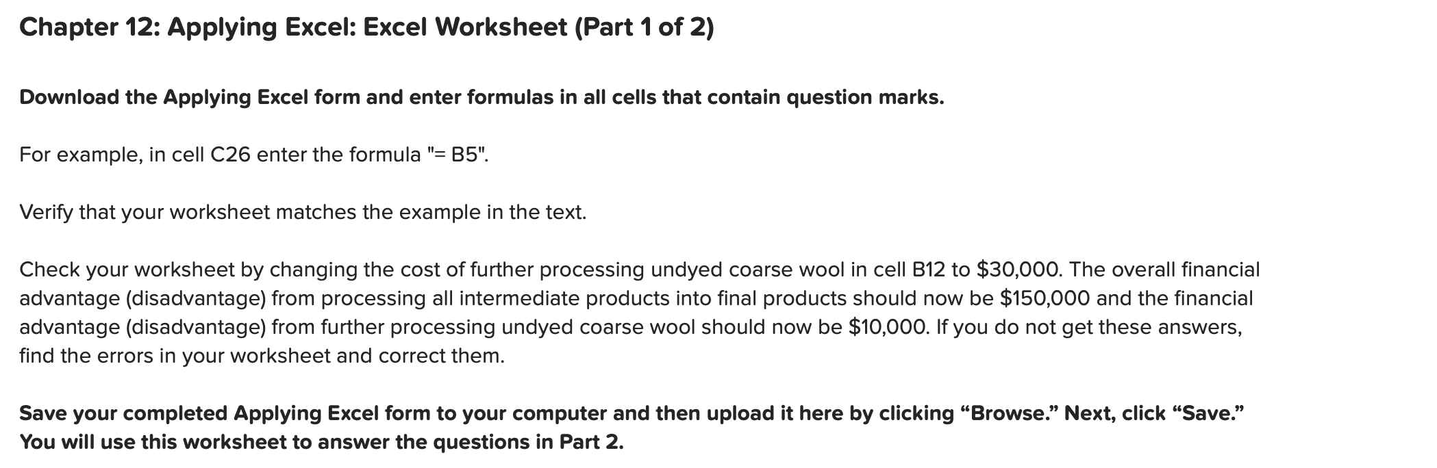  Please include the formulas that go in each cell, thank you!