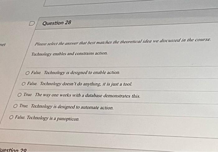 discussed in the course. Sofmuare is political. The. Software carrics with it