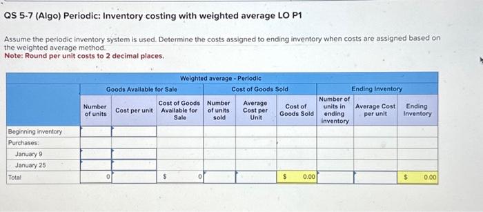 for the Quick Studies below. (Algo) (5-7) [The following information applies to