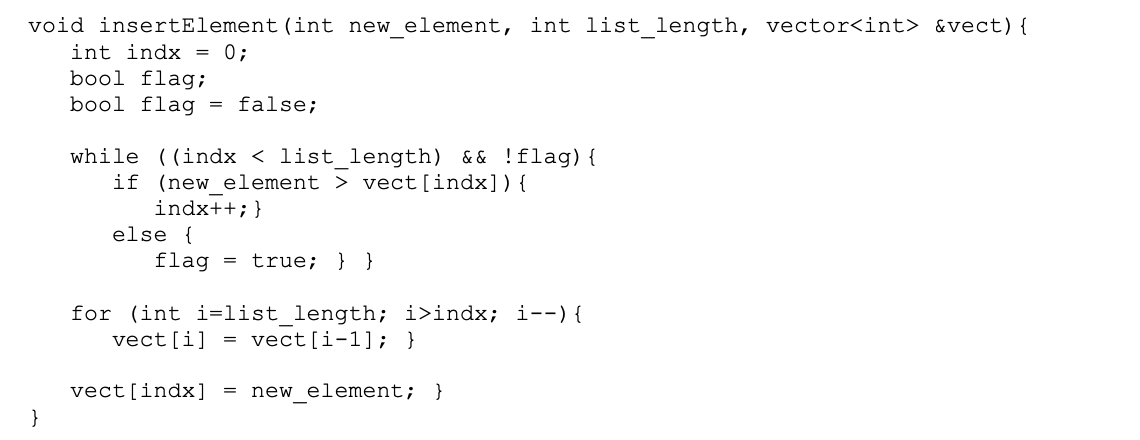  Q22.3.1)[2 points] Consider the following C++ implementation to answer the next