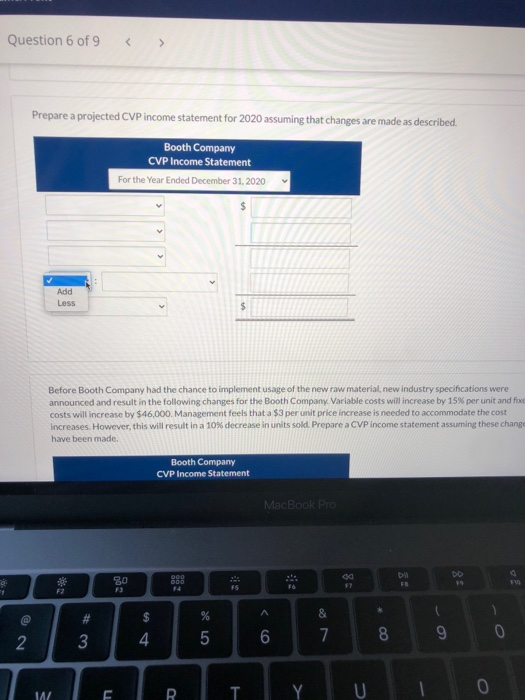 title add and less as applicable Question 6 of 9 - /