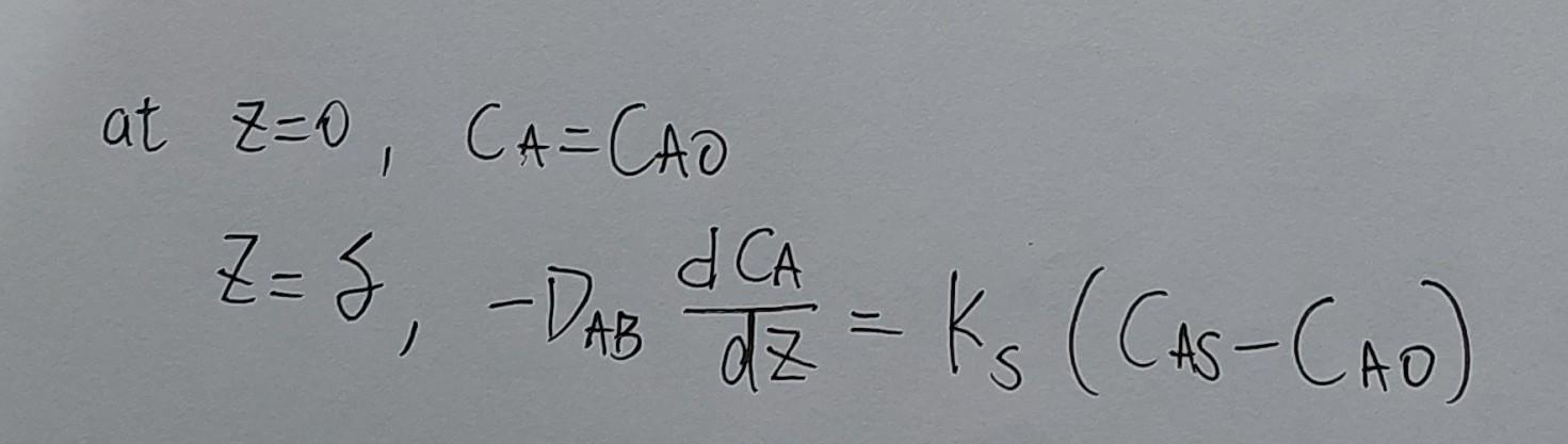 what dose the physical mean in this e quation on mass transfer?
