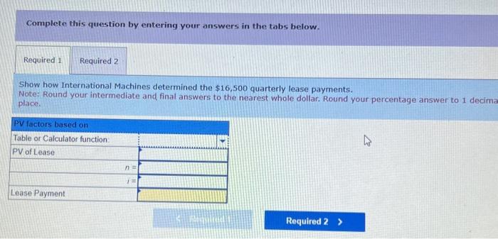 credits. Complete this question by entering your answers in the tabs below.