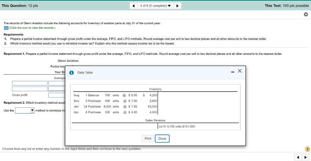  please answer question. this is one question This Question: 12 pts