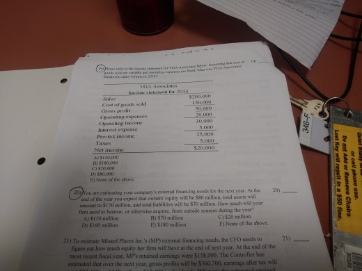 What would the the solution for problem 19 and 20 with