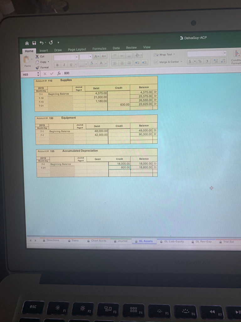 the General Joumal and posted to the General Ledger.) July 1 Receive