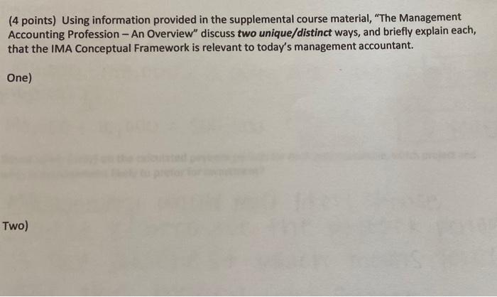  (4 points) Using information provided in the supplemental course material, "The