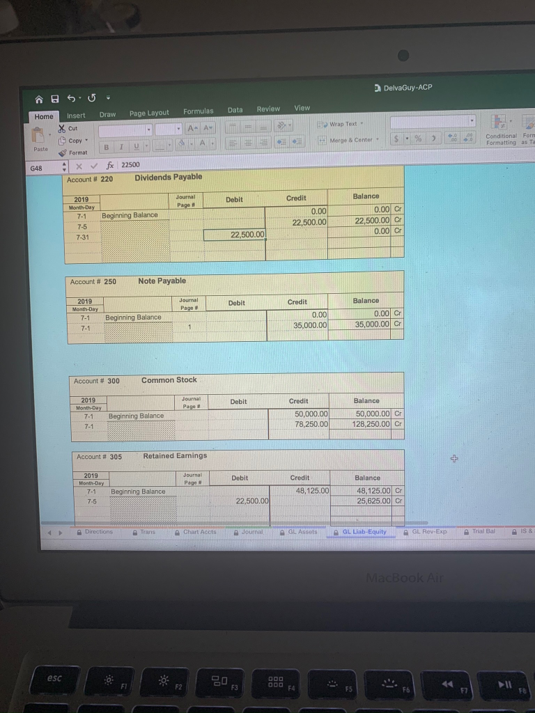 them. July 1 Purchase $42,300.00 of new mowing equipment, paying cash to