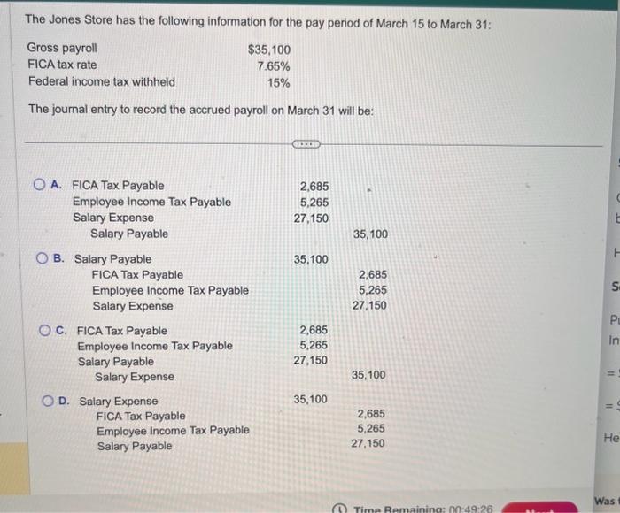 please answer ASAP ITS TIMED. THANK U NO EXPLANATION NEEDED The Jones