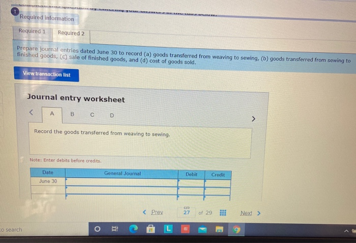 inventory-Sewing Finished goods inventory of 2 Beginning Inventory $ 156,080 465,000 695,690