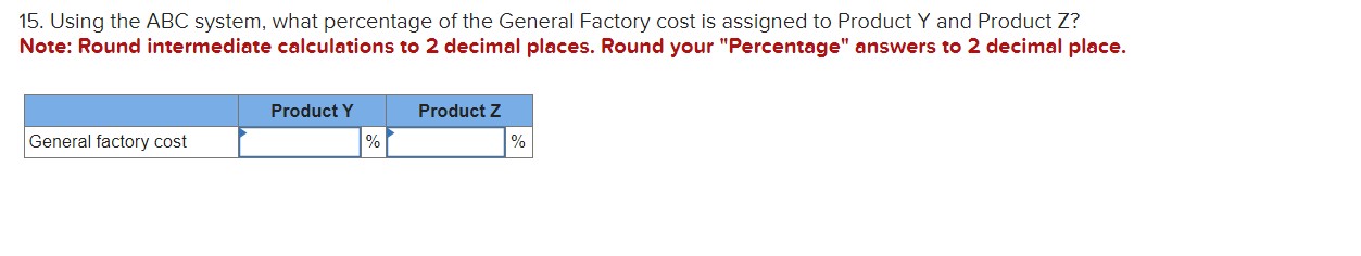 Design cost is assigned to Product Y and Product Z ? 4.