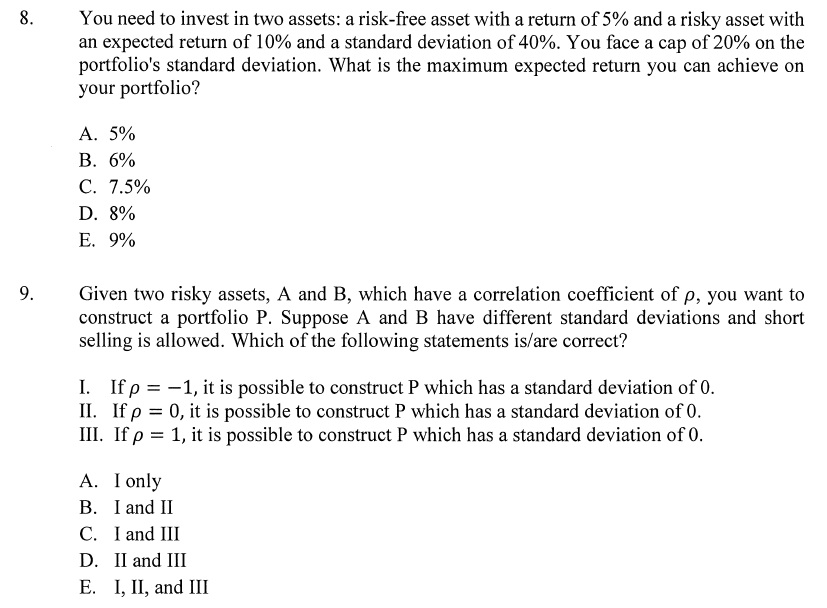stock XYZ. Both call and put have a strike of $50. Stock