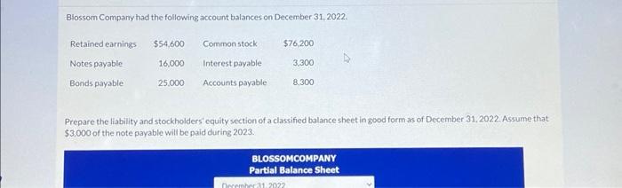 payable 25,000 Accounts payable $76,200 3,300 8,300 Prepare the liability and stockholders'