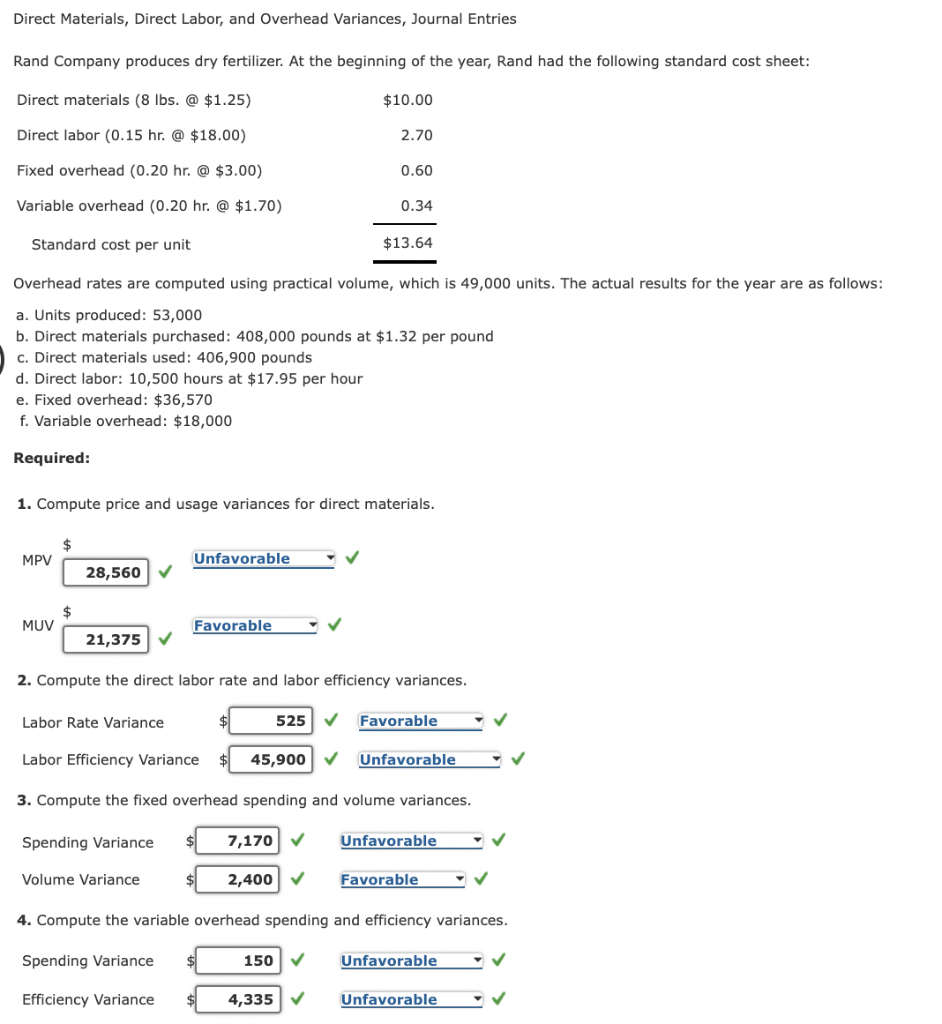 (On the information given, there is a typo on "Variable overhead" it