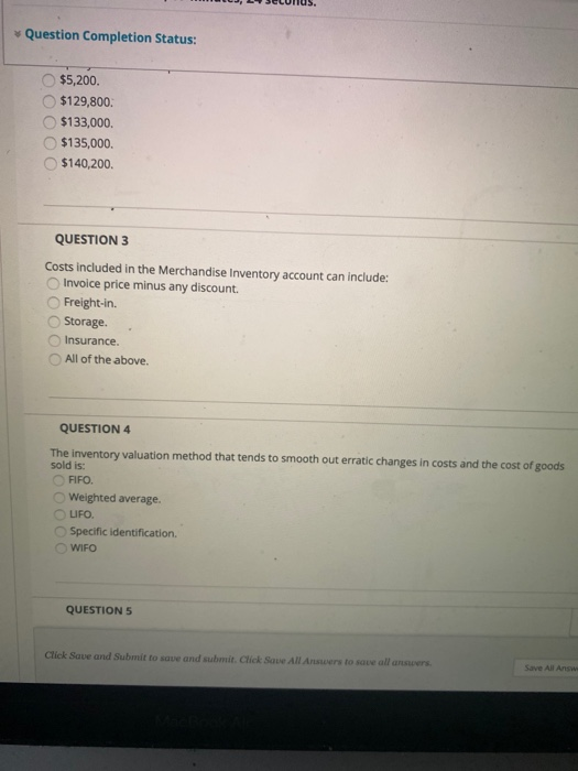 one sitting, Do not leave the test before clicking Sa Your answers