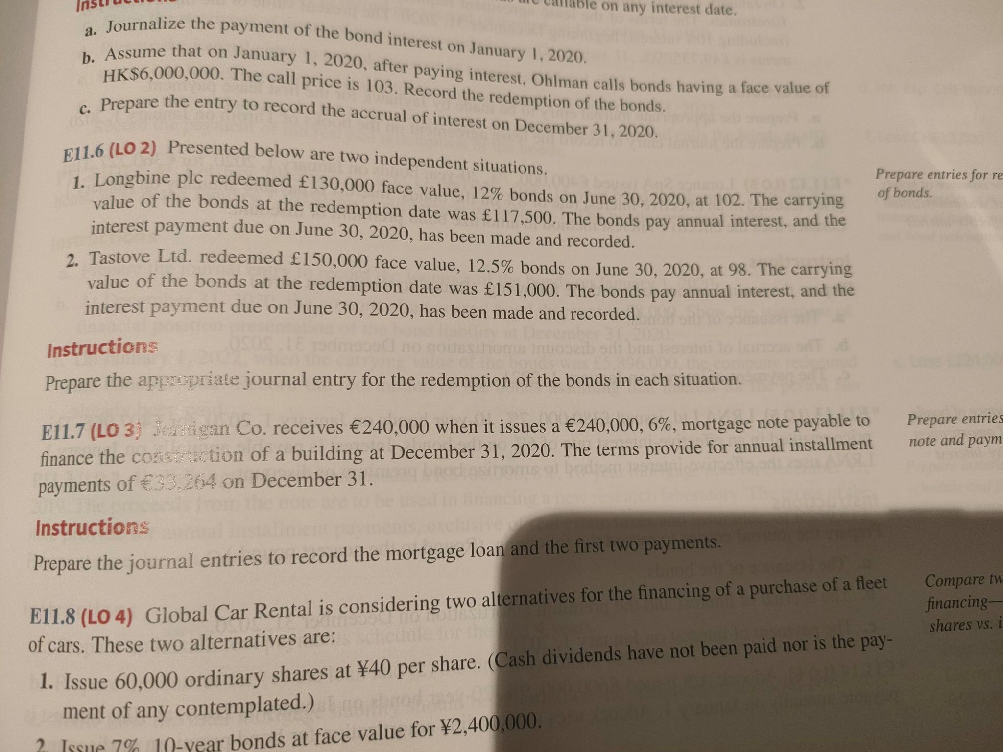  E11.7 on page 11-31, but replace the Instructions with the following: