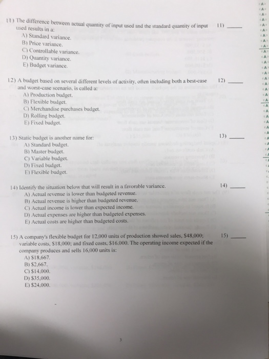  ) "The difference between actual quantity of input used and the