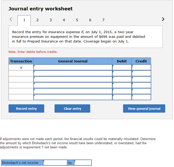 Analyzing and Recording Adjusting Journal Entries [LO 4-1, LO 4-2 Brokeback Towing