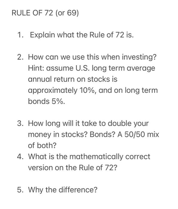 please help answer 2. How can we use this when investing? Hint: