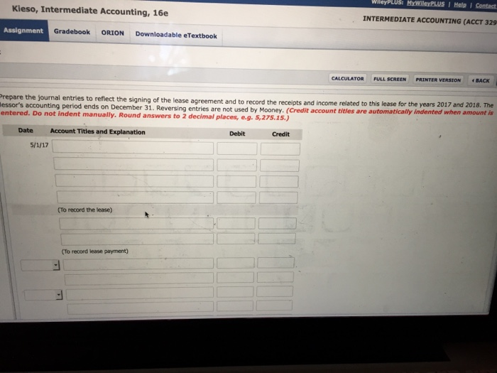 a-d The following facts pertain to a non-cancelable lease agreement between Mooney