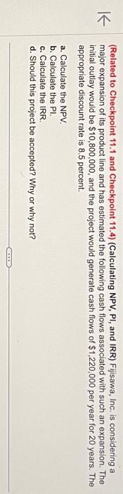 please answer questions A through D (Related to Checkpoint 11.1 and Checkpoint