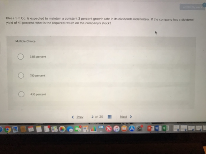  Bless 'Em Co. is expected to maintain a constant 3 percent