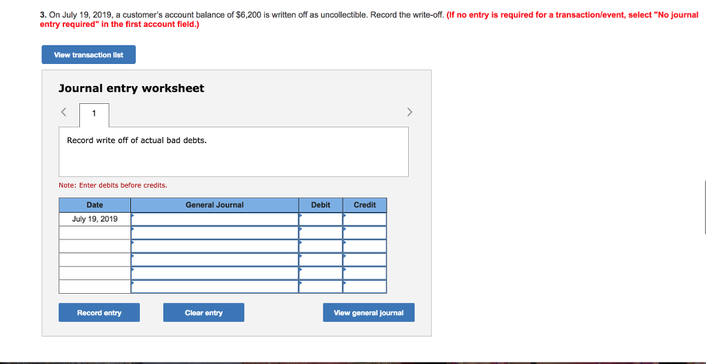 receivable at the end of the year. An aging schedule as of