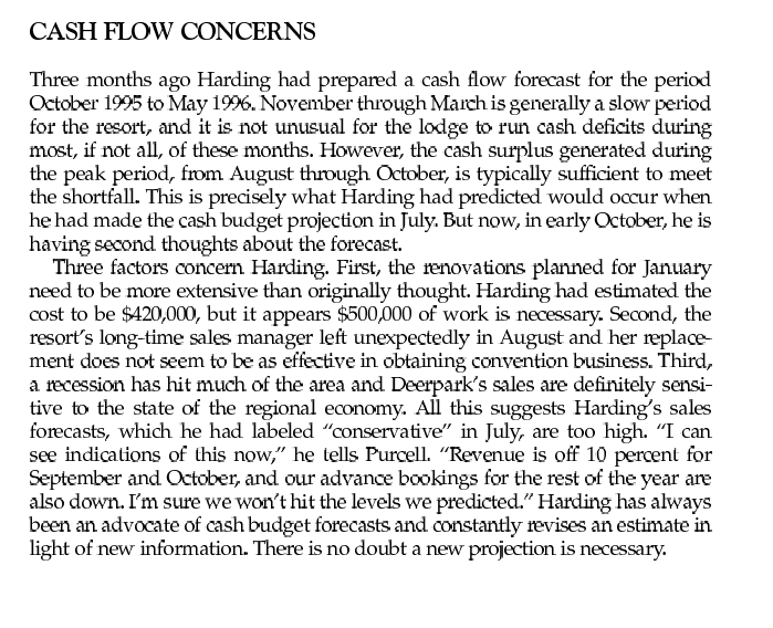  I JUST NEED HELP WITH QUESTION 2 CASH FLOW CONCERNS Three