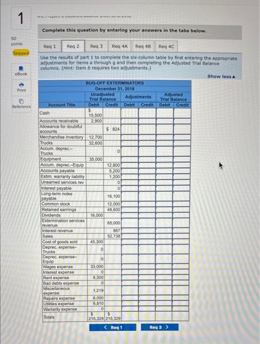 The bank reconcillation as of December 31, 2018, includes the following facts.