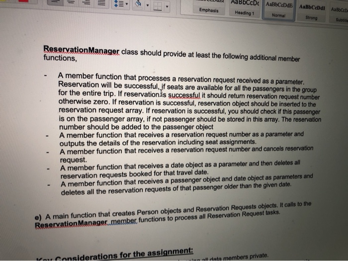 a print function for each class which outputs all the data members