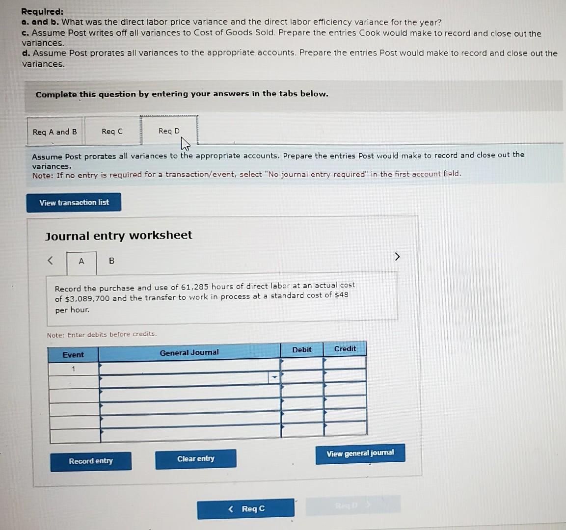they are preparing financial statements. The immediate issue facing Post is the