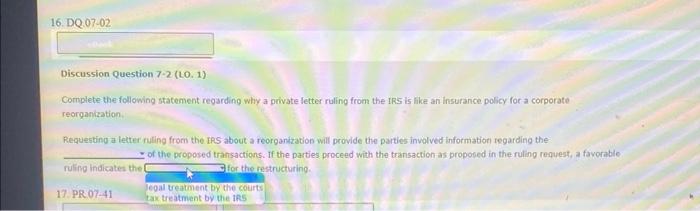 a private letter ruling from the IRS is like an insurance policy
