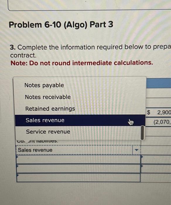 Part 3 3. Complete the information required below to prepare a partial