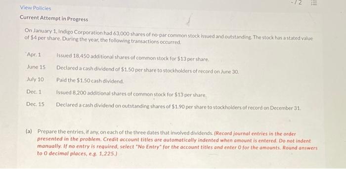  2 !!! View Policies Current Attempt in Progress On January 1,