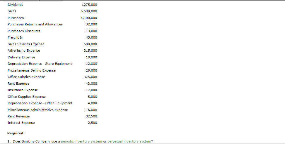 perpetual inventory system? Miscellaneous administrative expense Total administrative expenses Total operating expenses