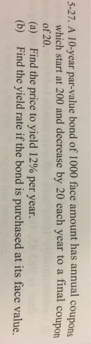  Please do not use excel, I need a written solution 5-27.
