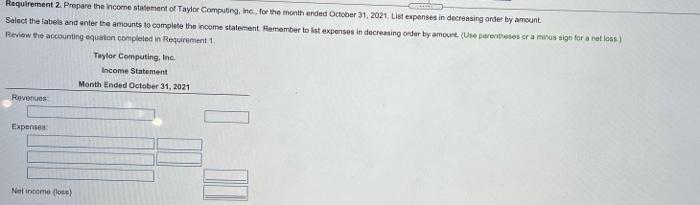 amounts summarize the financial position of Taylor Computing, Inc. on Steer 30,