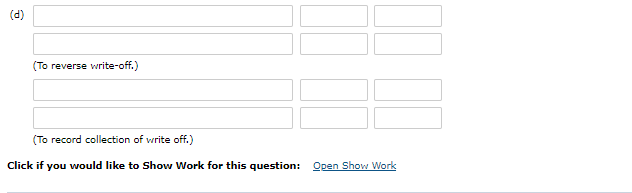 estimate uncollectible accounts receivable. The company produced the following aging of the