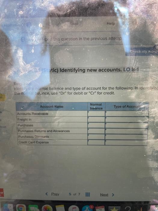 Check my won Stati-, Identifying new accounts. LO 7-1 July the normal