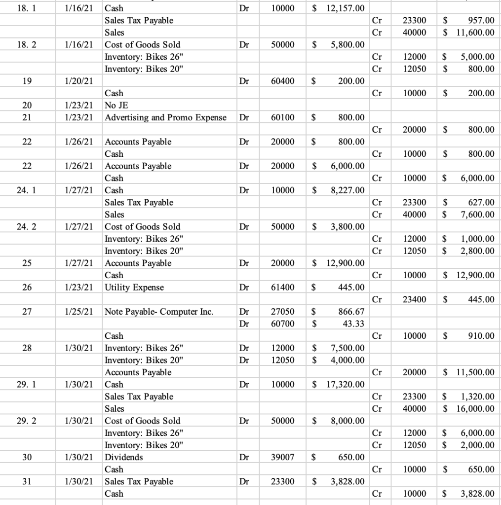 entries and I now need part 2 and 3. Transaction Debit Credit