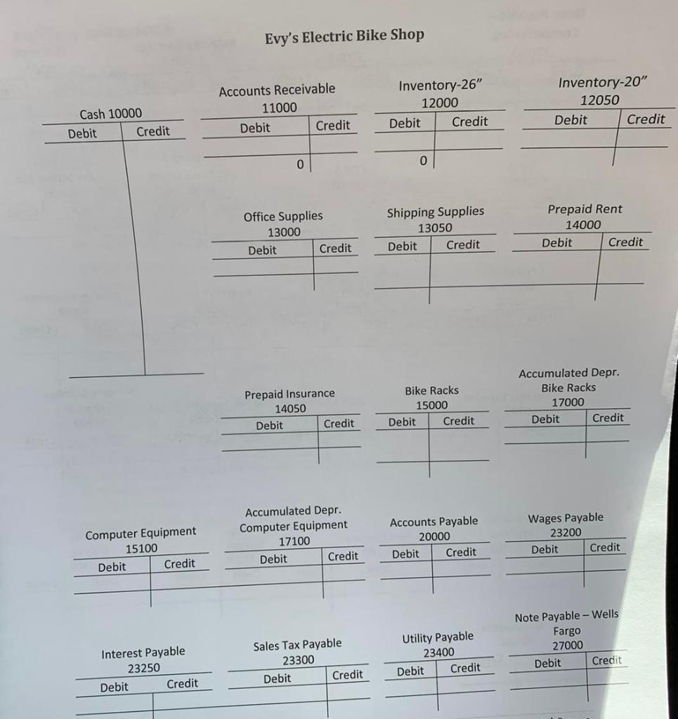 Cr 10000 $ 4,000.00 5 Dr 15100 $ 5,200.00 Cr 27050 $