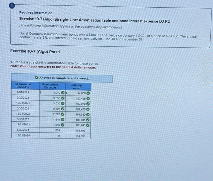  first chart is correct Journal entry worksheet Record the interest payment