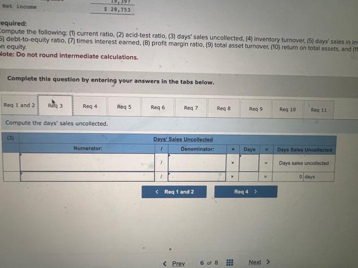 follow. (All sales were on credit; selected balance sheet amounts at December