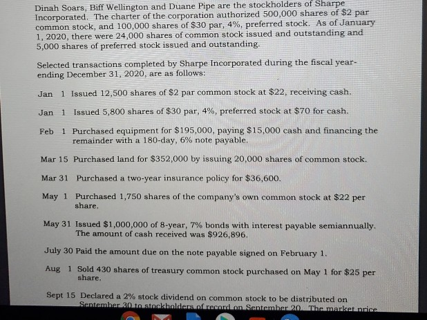  need a retained earnings statement and a balance sheet Dinah Soars,