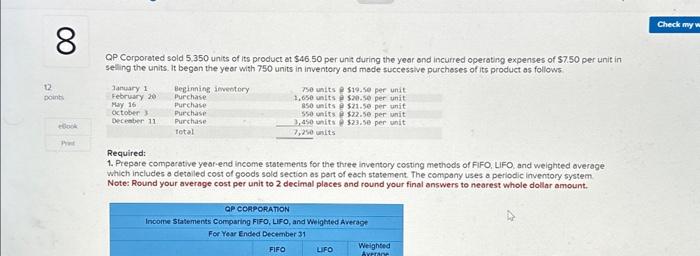 im having trouble finding this one missing piece of data QP Corporated