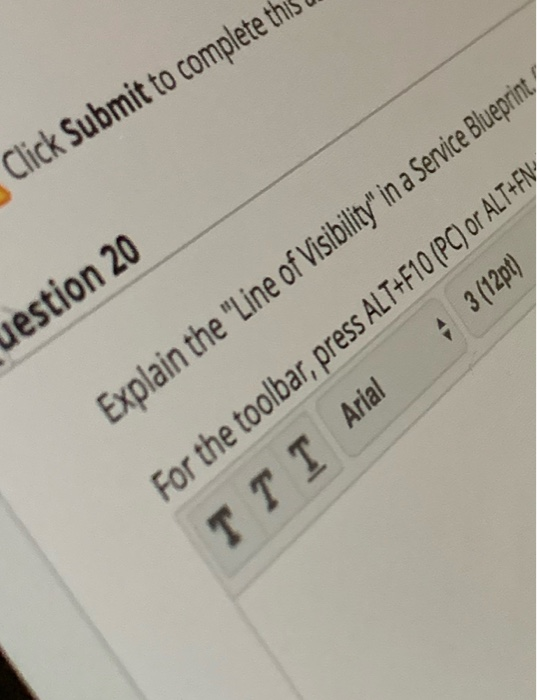  Click Submit to complete this 4 uestion 20 Explain the "Line