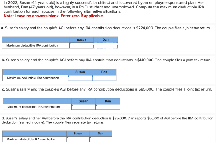  In 2023, Susan (44 years old) is a highly successful architect