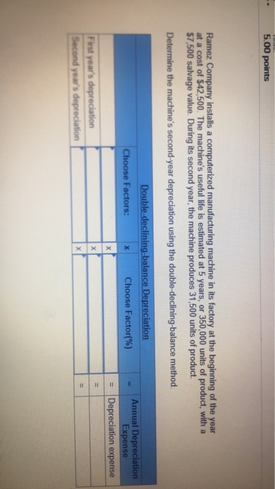 factory at the beginning of the year at a cost of $39,400.