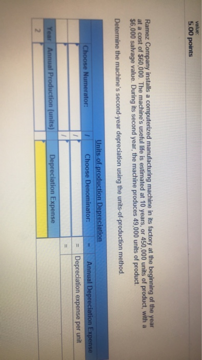 The machine's useful life is estimated at 10 years, or 316,000 units